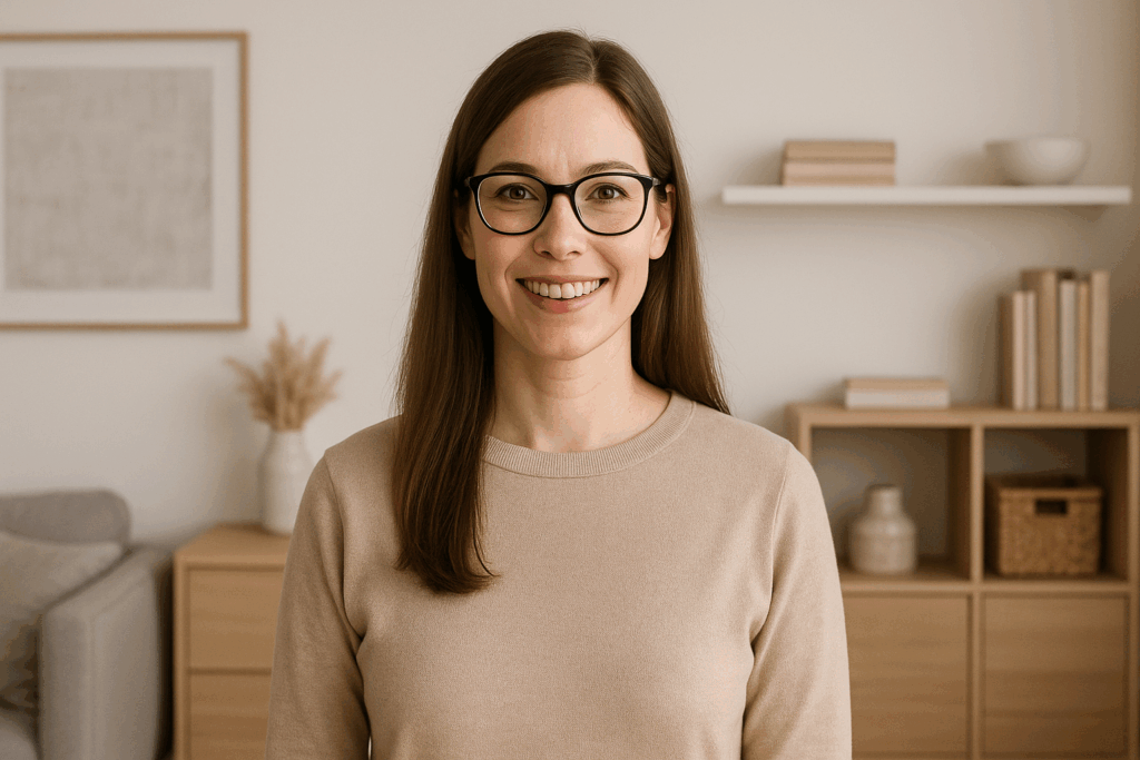 Melina Klang im Wohnzimmer